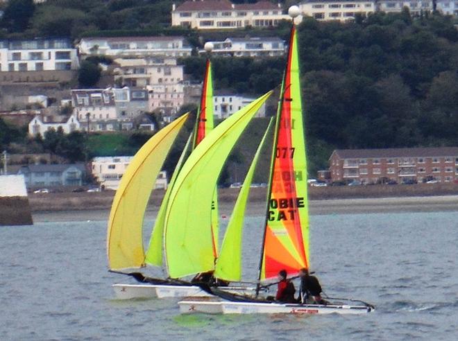 Dragoons 77 and 76 under spi (JEP) - 2015 Jackson Yacht Services Bay Race Series © RCIYC